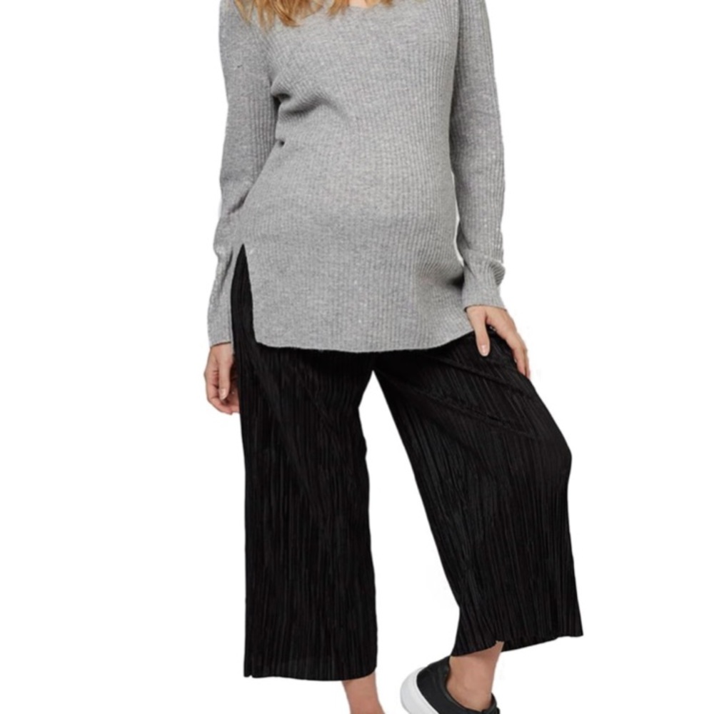 TOPSHOP Pleat Crop Maternity Trousers